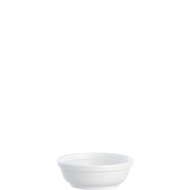 BOWL FOAM WHITE SQUAT 6 OZ
