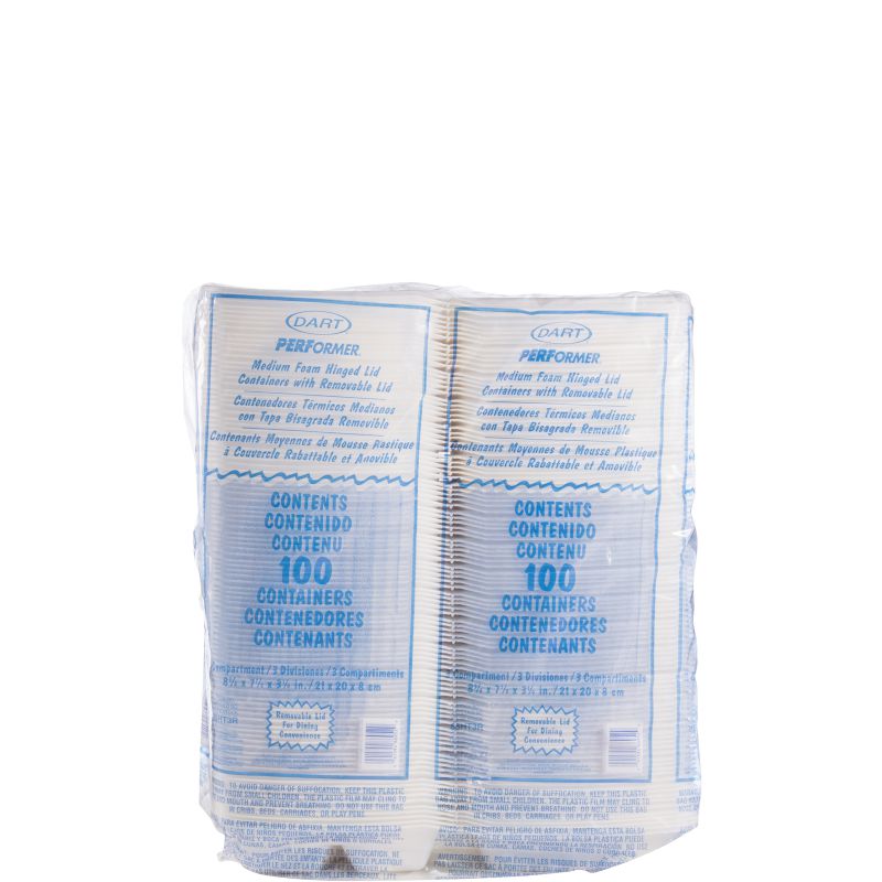 CONTAINER FOAM HNGD 3 COMP 8