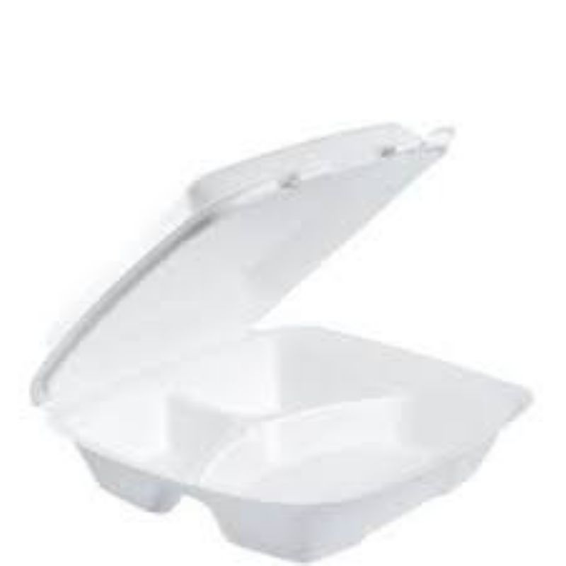 CONTAINER FOAM HNGD 3 COMP 9X9