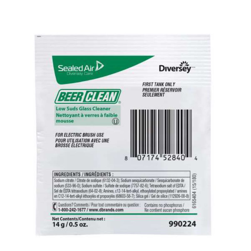 CLEANER GLASS LOW SUDS BEER CLEAN