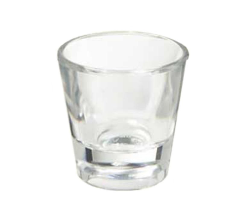 GLASS SHOT CLEAR NSF PLASTIC 1 OZ