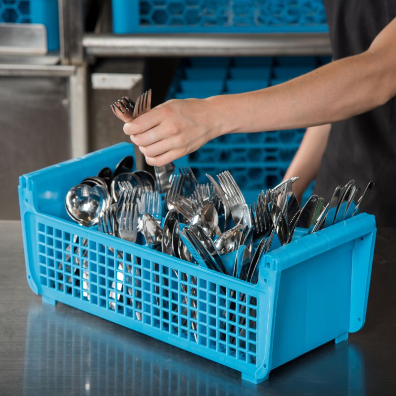 RACK FLATWARE BASKET BLUE 8-COMP