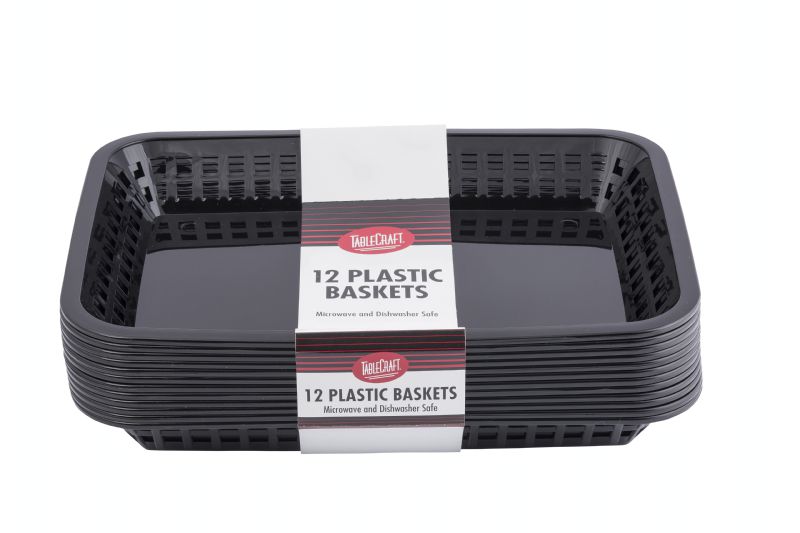 BASKET FAST FOOD BLACK RECTANGLE