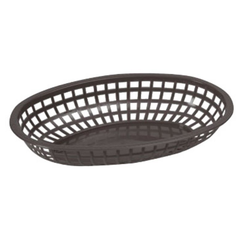 BASKET OVAL BLACK 10.25X6.75X2"H