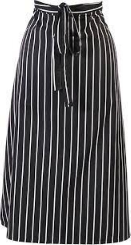 APRON WAIST BLACK CHALK STRIPE 33X29