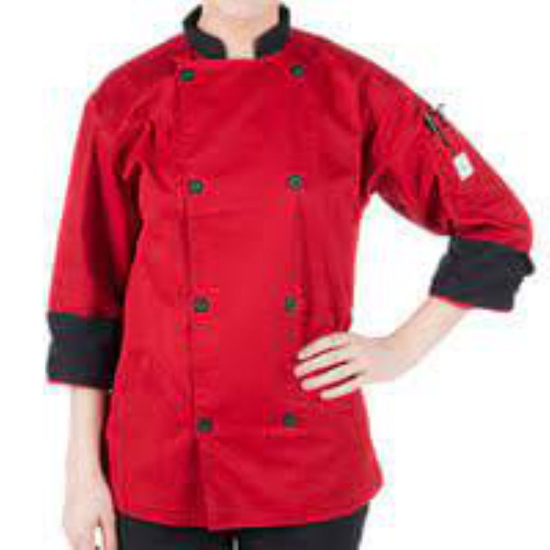 COAT CHEF RED SHORT SLEEVE SML