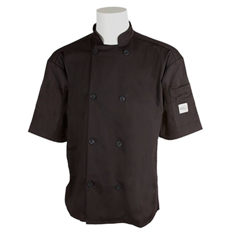 COAT CHEF SMALL UNISEX BLACK SHORT SLV