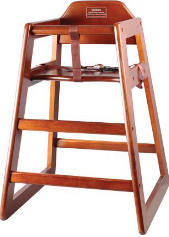 CHAIR HIGH STACKING WALNUT NON