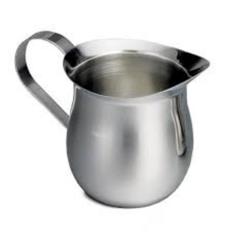 CREAMER BELL W/HANDLE S/S 12 OZ