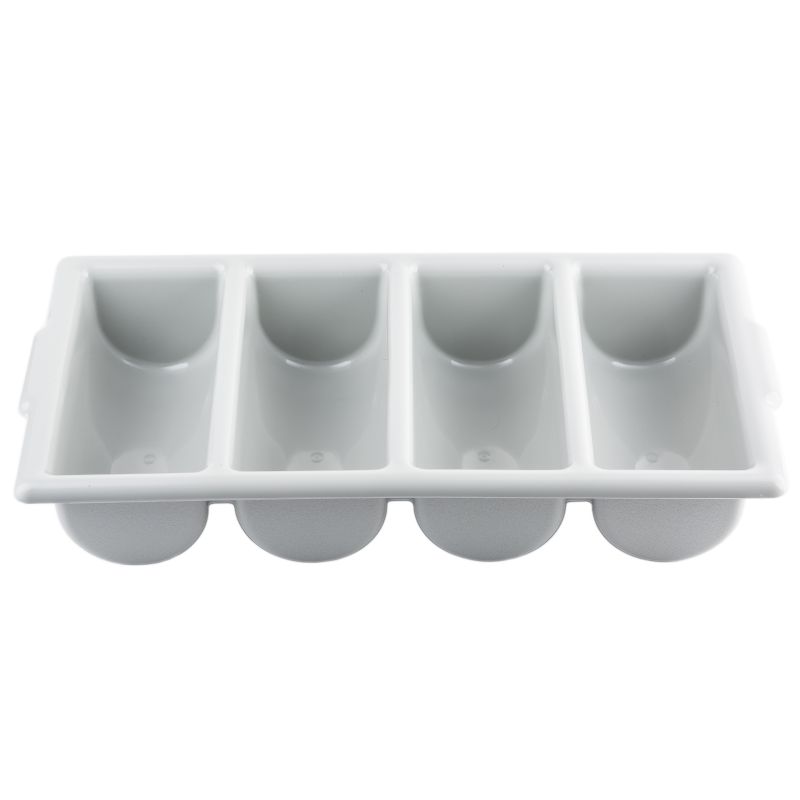 BIN SILVERWARE PLASTIC GREY 4 COMP