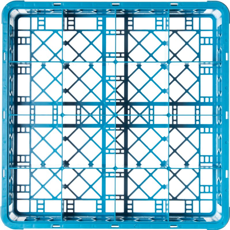 RACK GLASS FULL SIZE BLUE 16 COMP