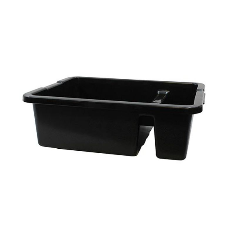 BOX TOTE DIVIDED BLACK 15X22X7