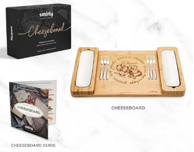 CHARCUTERIE CHEESE BOARD BASIC V1 WTH FRUIT TRAY NAT