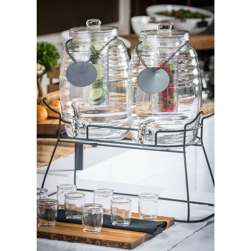 BASE BEV DISPENSER DBL WIRE BLACK