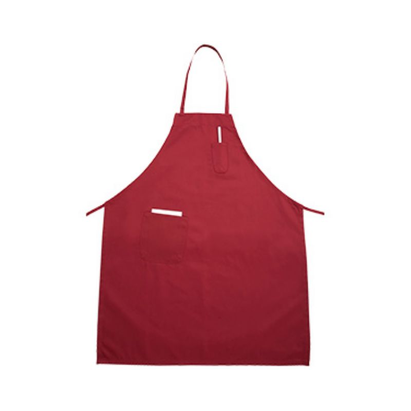 APRON BIB BURGUNDY FULL LENGTH 33X26