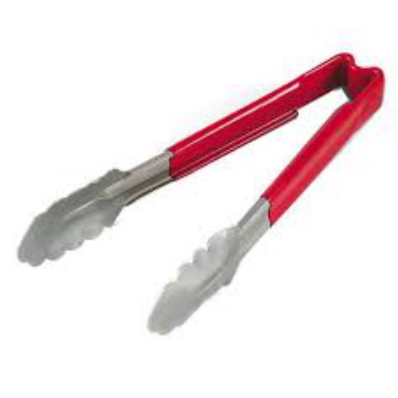 TONG UTILITY S/S RED KOOL-TOUCH 9.5