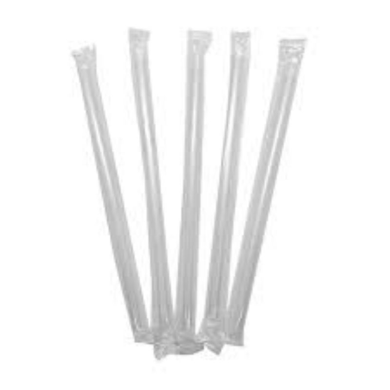 STRAW JUMBO CLEAR WRPD 10.25