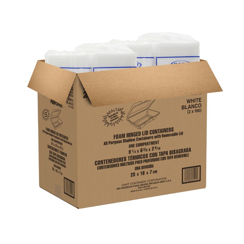 CONTAINER FOAM HINGED 9 X 6.5