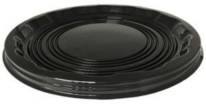 TRAY PLASTIC BLACK ROUND 18
