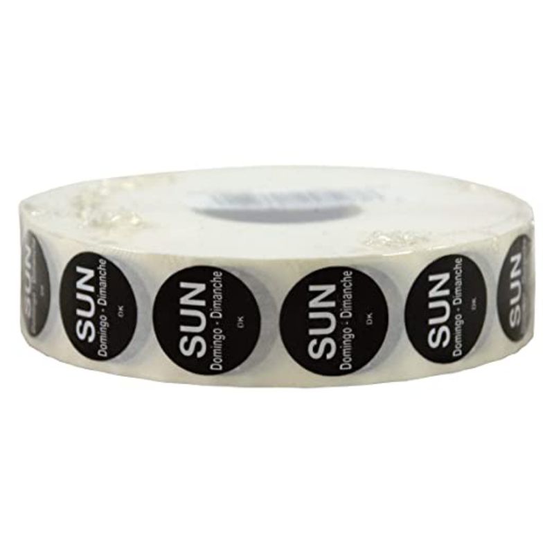 LABEL SUNDAY DAY DOT BILINGUAL