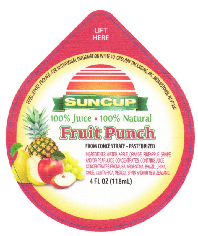JUICE FRUIT PUNCH 100% CUP 4 OZ