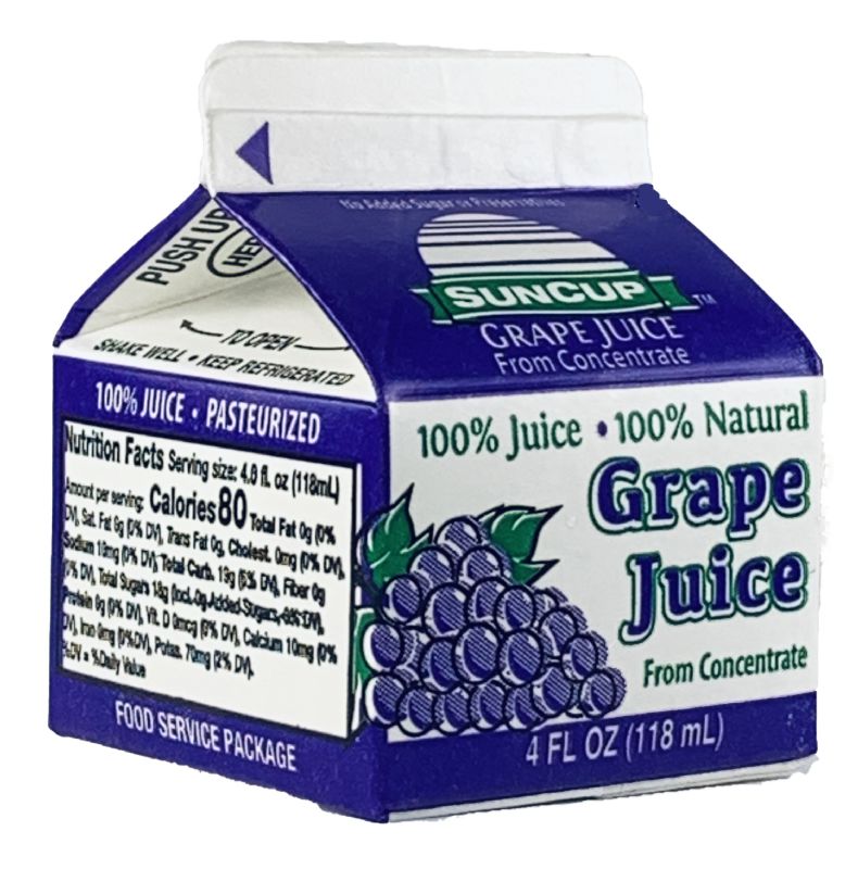 JUICE GRAPE 100% CARTON 4 OZ