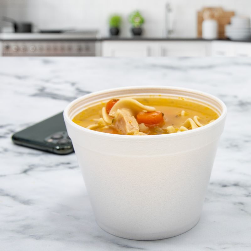 CONTAINER FOAM SQUAT 12 OZ