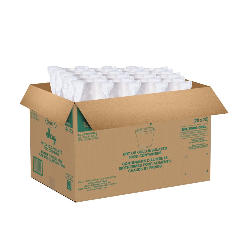 CONTAINER FOAM SQUAT 12 OZ