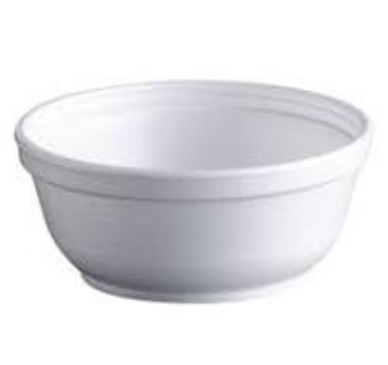 BOWL FOAM WHITE 8 OZ