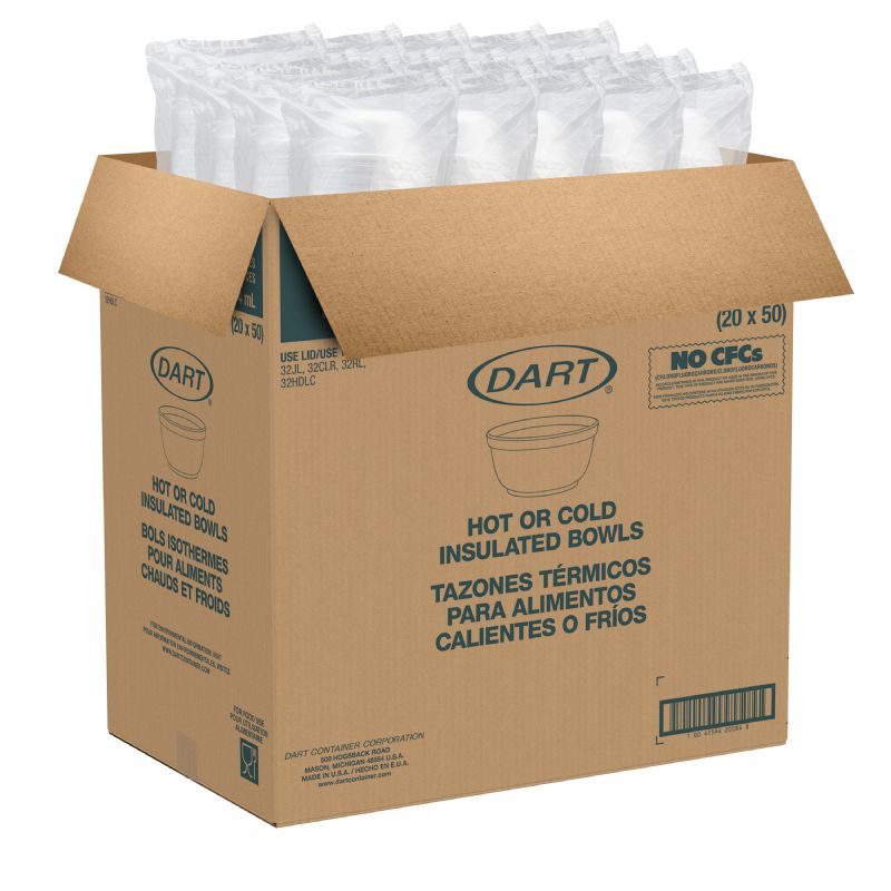 BOWL FOAM WHITE 12 OZ