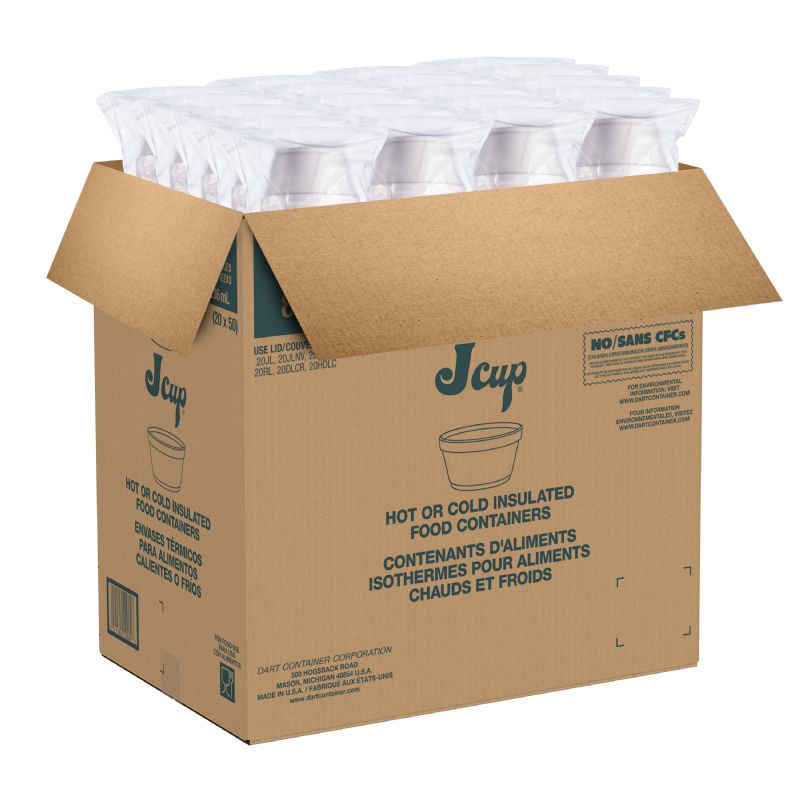 CONTAINER FOAM SQUAT 8 OZ