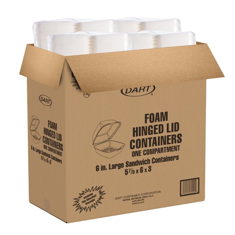 CONTAINER FOAM HNGD SAND 6