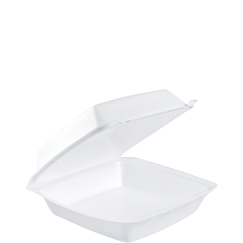 CONTAINER FOAM 1 COMP HNGD 8X8