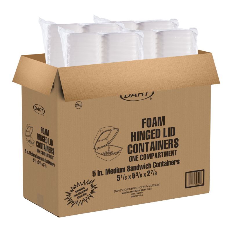 CONTAINER FOAM HNGD SAND 5