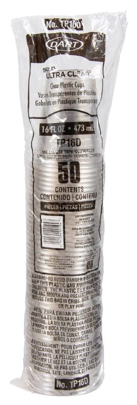 CUP PLASTIC CLR 16 OZ