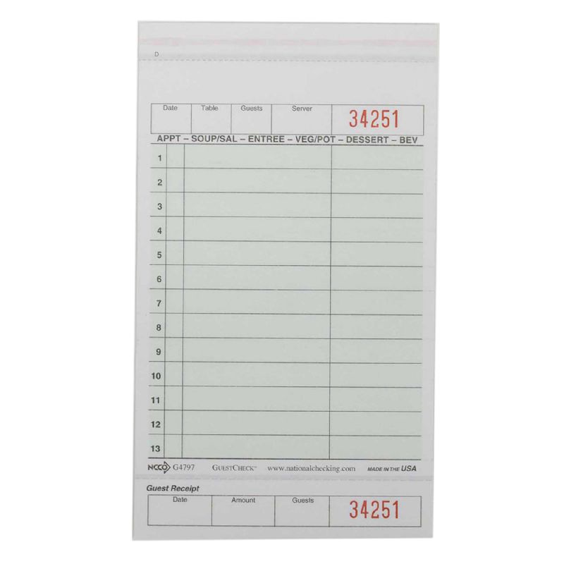 GUEST CHECK 2 PART NO CARBON