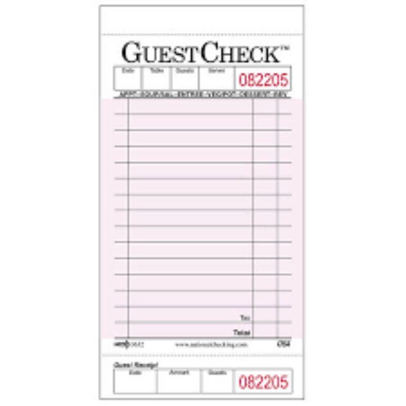 GUEST CHECK PINK ONE PART