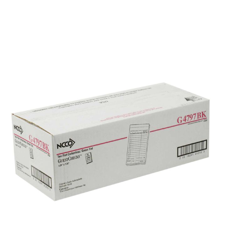 GUEST CHECK NO CARBON 2 PART GREEN