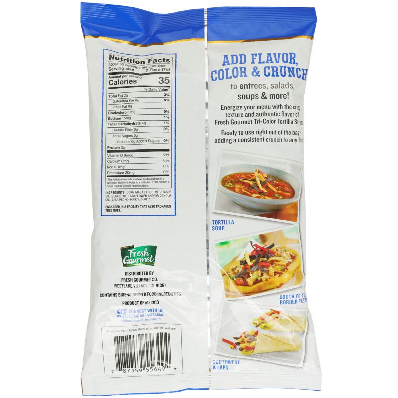 TORTILLA STRIP TRI COLOR