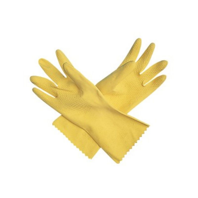 GLOVE*FLOCK LINED YELLOW LARGE 12