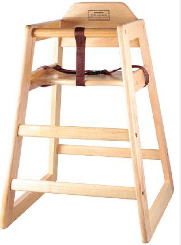 CHAIR HIGH STACKING NATURAL WOOD