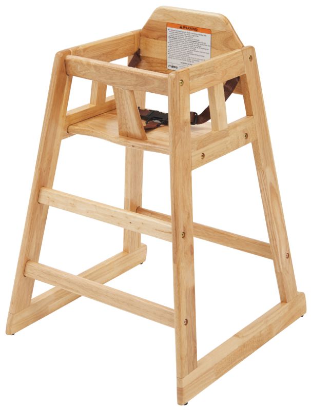 CHAIR HIGH STACKING NATURAL WOOD