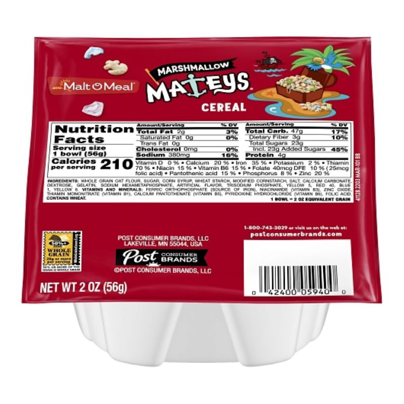 CEREAL MARSHMALLOW MATEYS BOWLPAK LS WG