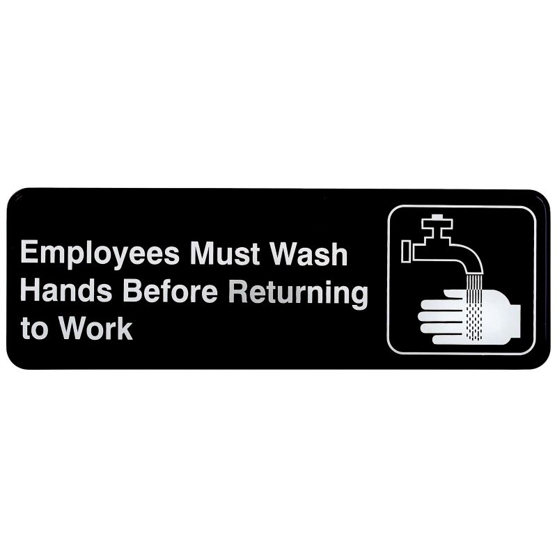 SIGN EMPLOYEES MUST WASH HANDS 3X9