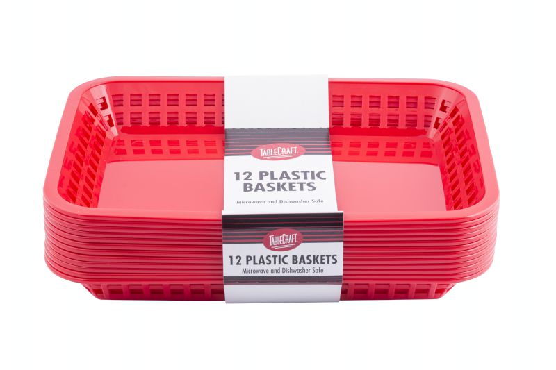 BASKET FAST FOOD RED RECTANGLE