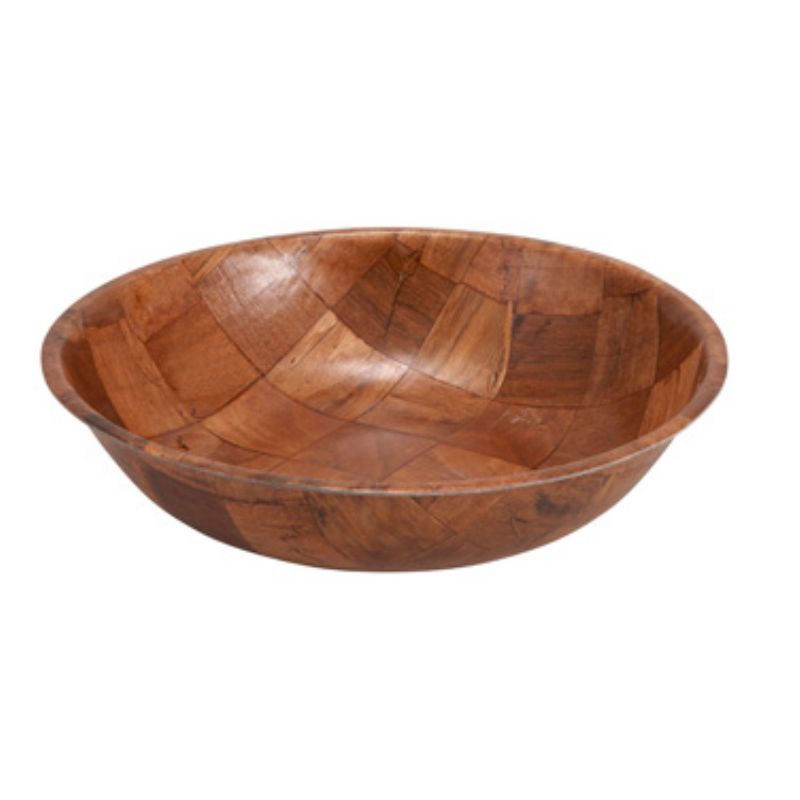 BOWL SALAD/PASTA KEYAKI WOOD 10 DIAM