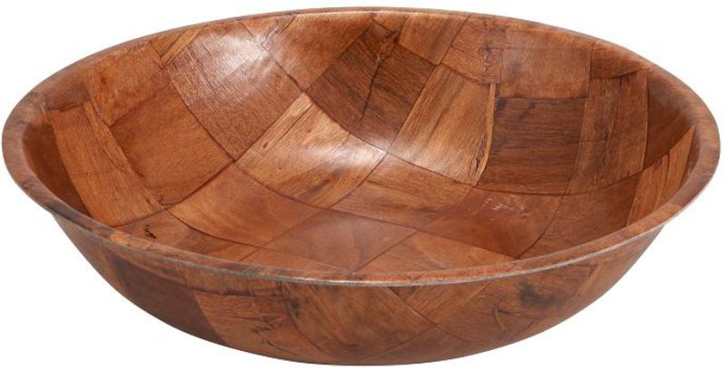 BOWL SALAD/PASTA KEYAKI WOOD 6 DIAM