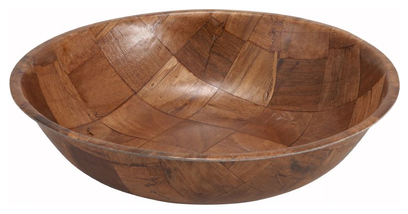 BOWL SALAD/PASTA KEYAKI WOOD 6 DIAM