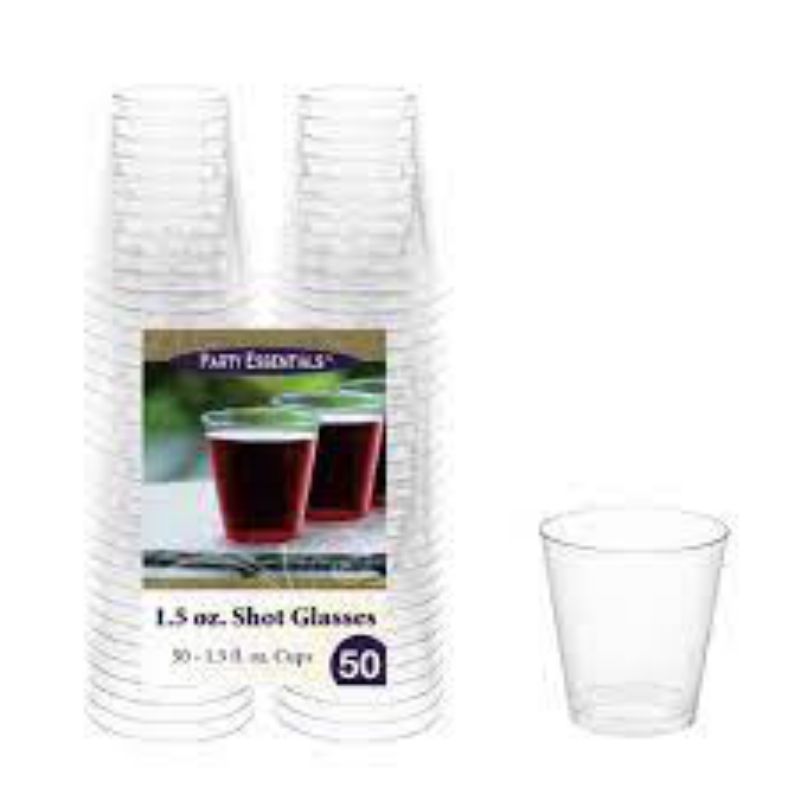 GLASS SHOT CLEAR DISP 1.5 OZ