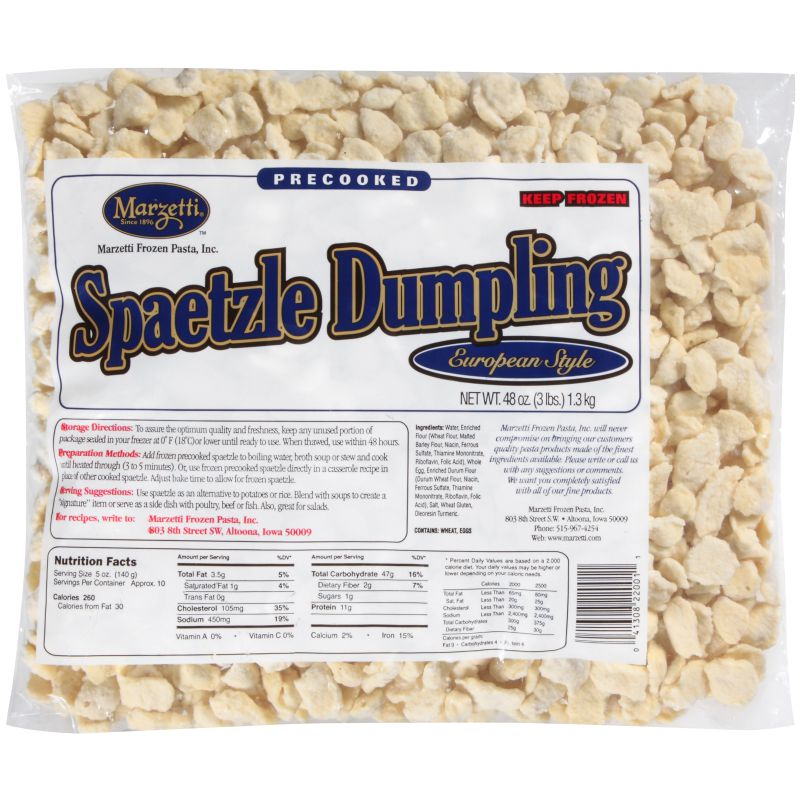 DUMPLING SPAETZLE PRECOOKED